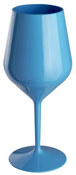 Modrá plastová sklenice na víno 470 ml