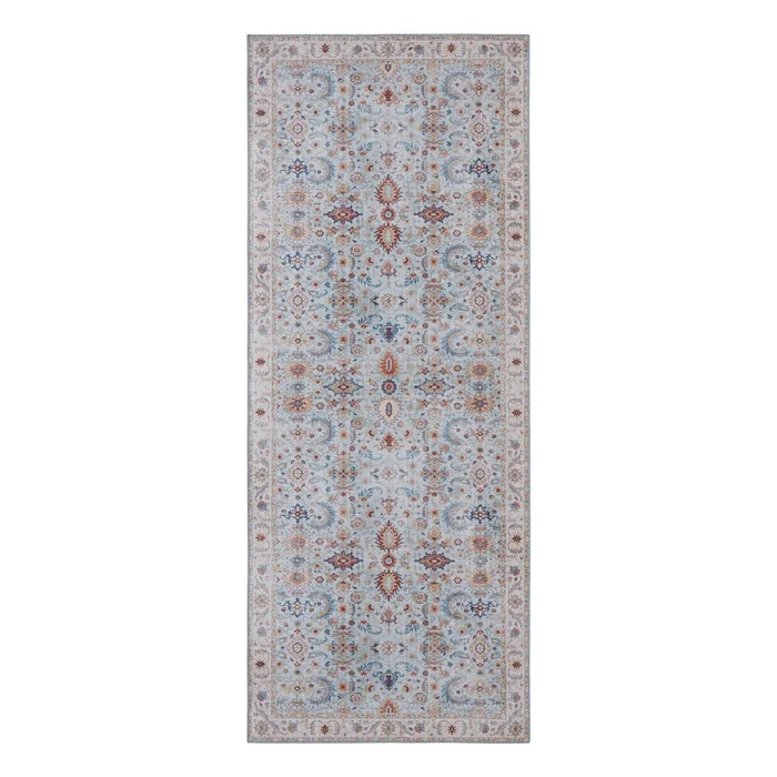 Modro-béžový orientální běhoun Nouristan Vivana 80x200 cm