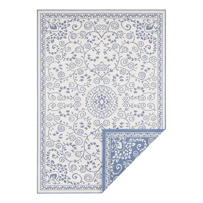 Modro-krémový venkovní koberec NORTHRUGS Leyte 80x150 cm