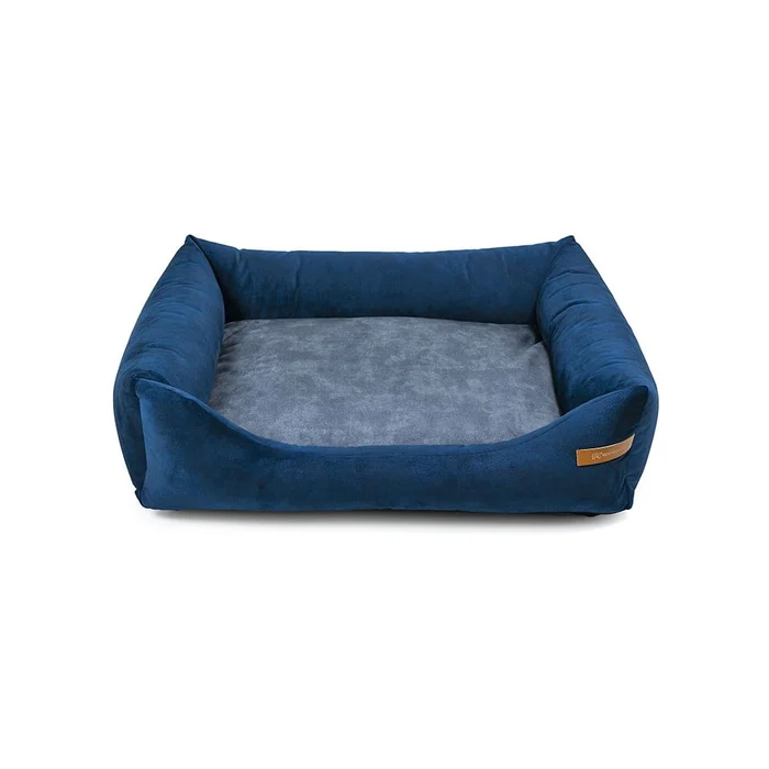 Modro-tmavě šedý pelíšek SoftBED Eco XL 85x105 cm pro psa