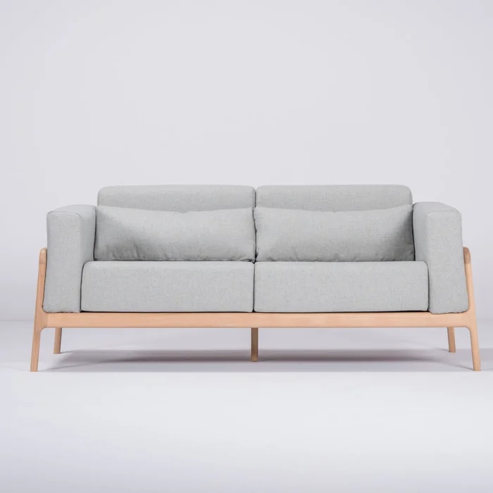 Modrošedá pohovka Gazzda Fawn 180 cm