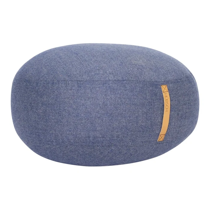 Modrý designový puf Hübsch Turenio 70 cm