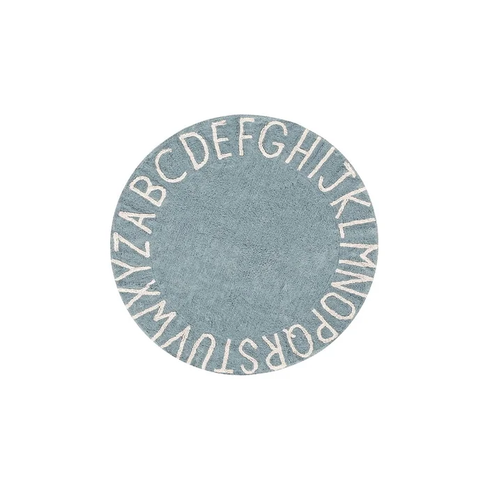 Modrý dětský pratelný koberec 150 cm ABC Vintage Blue