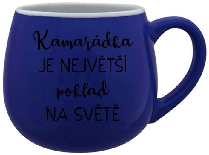 Modrý keramický hrníček 300 ml s vtipným nápisem