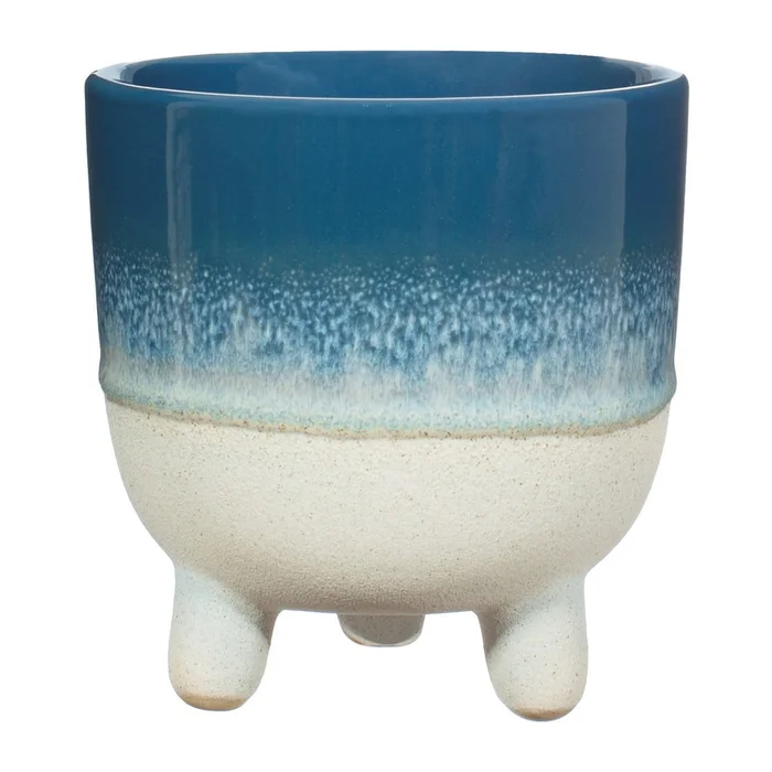 Modrý keramický květináč Sass & Belle Mojave