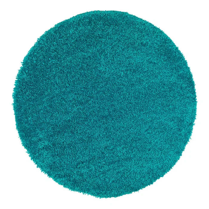 Modrý kulatý koberec Aqua Liso Ø 100 cm