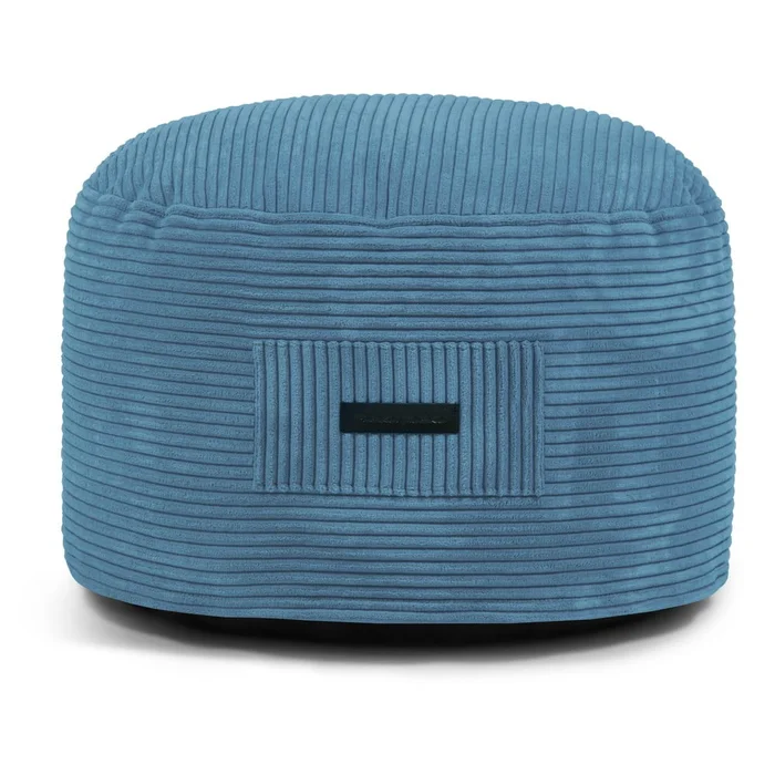 Modrý manšestrový taburet Om 60