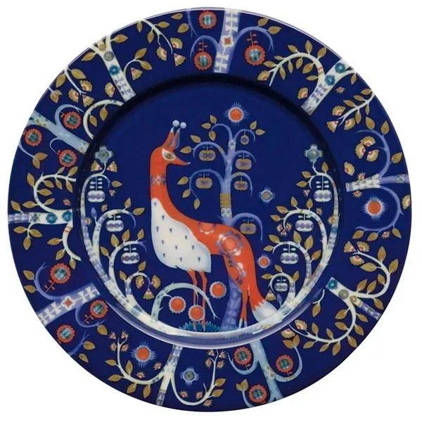 Modrý porcelánový talíř Taika 22 cm