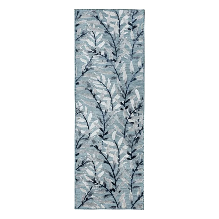 Modrý venkovní běhoun Willow 230x80 cm