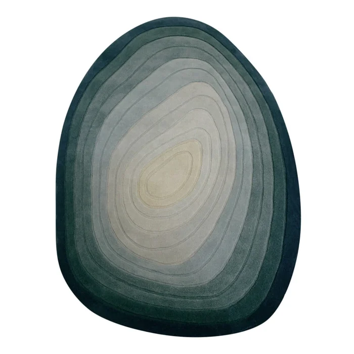 Modrý vlněný koberec 200x290 cm Puddle Ombre Wool