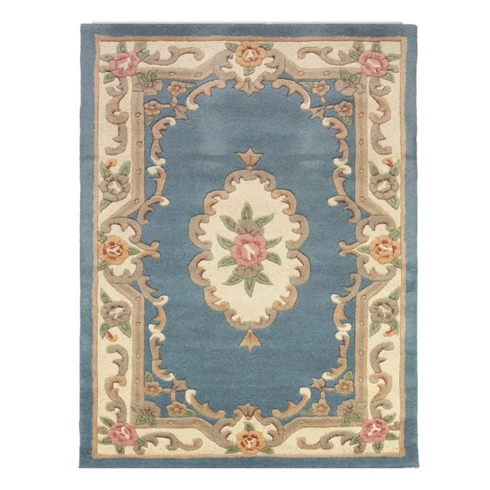 Modrý vlněný koberec Flair Rugs Aubusson 150x240 cm