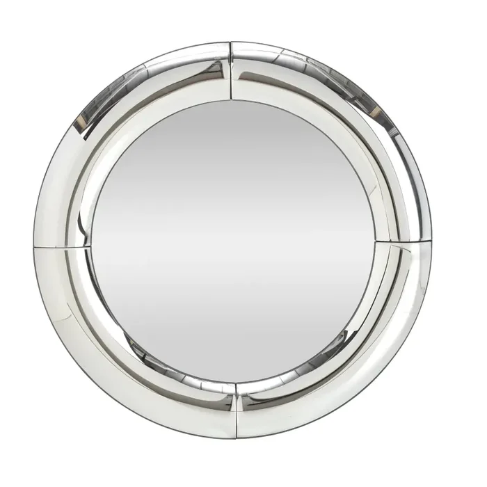 MOON Nástěnné zrcadlo stříbrné 80 cm