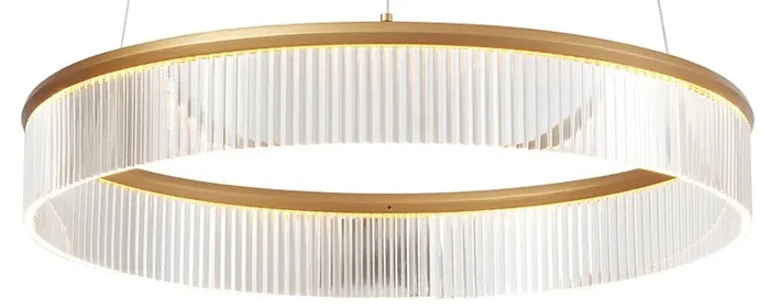 Mosazné závěsné svítidlo Anello 59 cm s LED a stmíváním