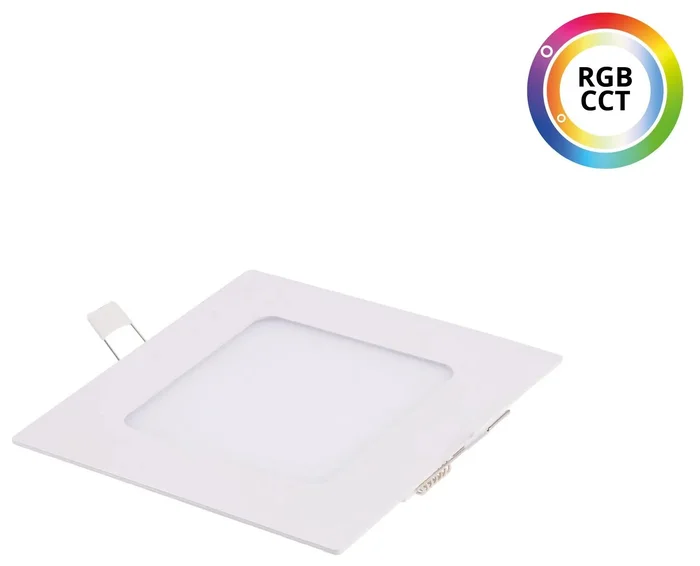 Multifunkční LED Panel T-LED 24V/9W RGBCCT 24HW9 – Čtvercový Design s Variabilním Osvětlením