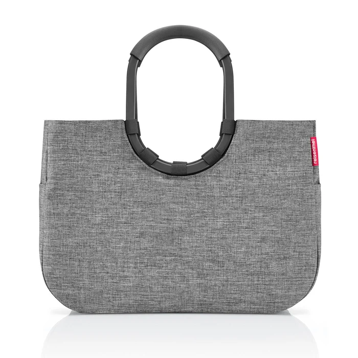 Nákupní taška Loopshopper L Frame Twist - stříbrná