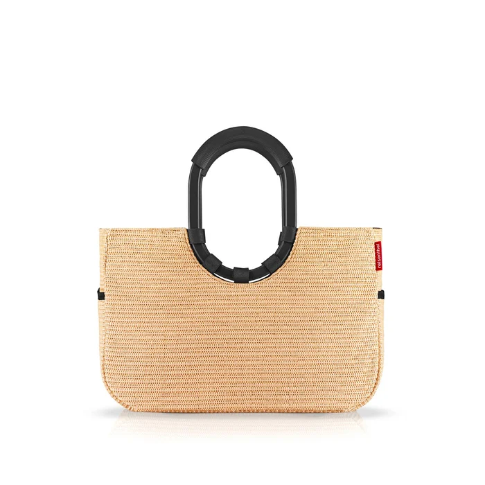 Nákupní taška Loopshopper M Frame Raffia černá