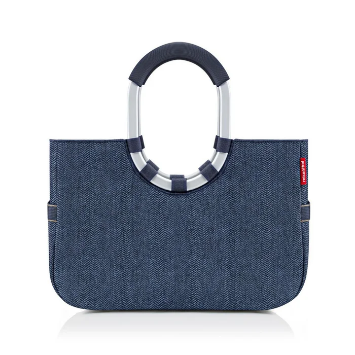Nákupní taška Loopshopper M Herringbone tmavě modrá