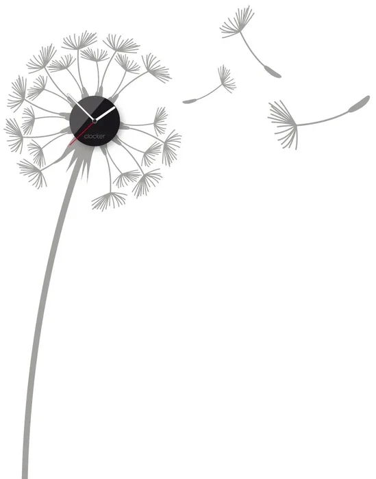 Nalepovací hodiny Dandelion černé