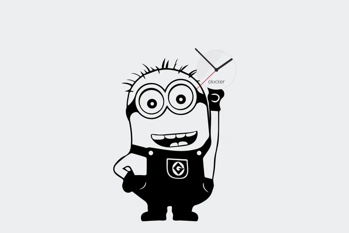 Nalepovací hodiny Minion s motivem pro dětské pokoje