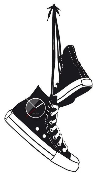 Nalepovací nástěnné hodiny Clocker s motivem Shoes