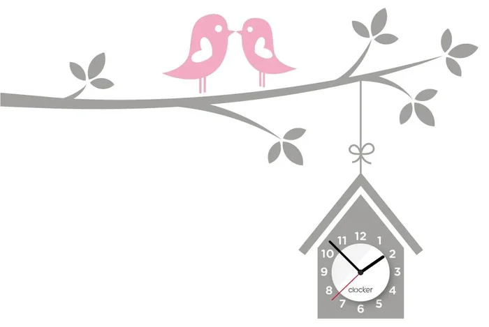 Nálepovatelné Dekorativní Hodiny Birdhouse