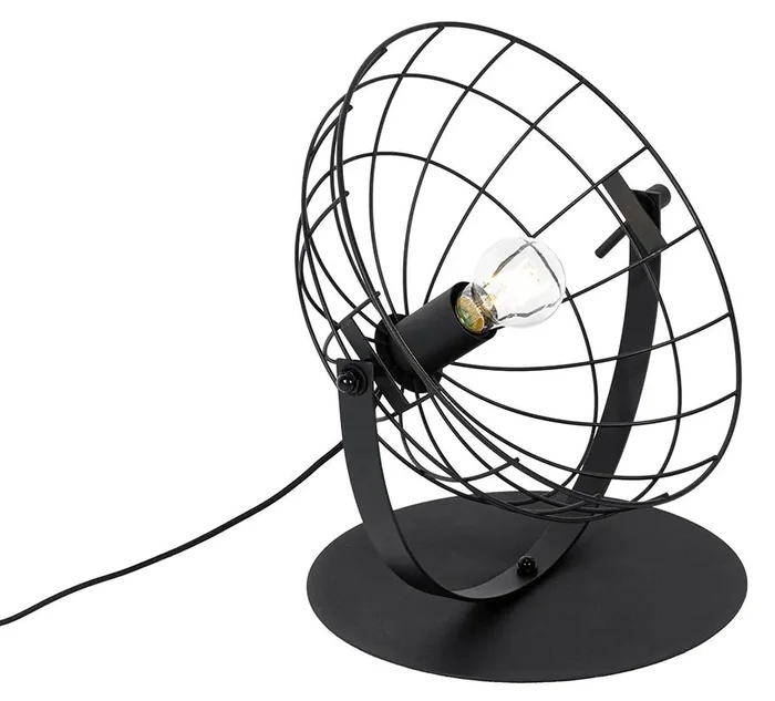 Nastavitelná černá průmyslová stolní lampa - Hanze