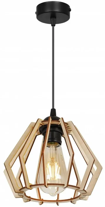 Nastavitelná závěsná lampa TIMBER černá