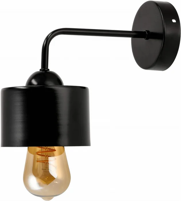 Nástěnná lampa Berge s černým stínidlem E27