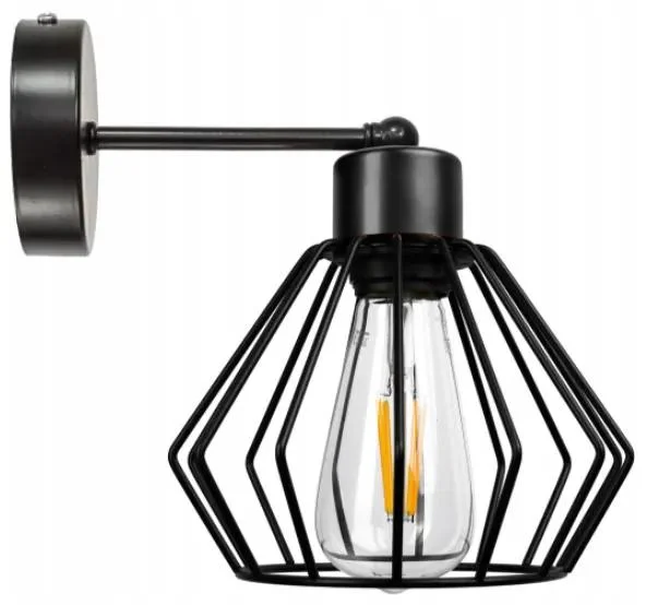 Nástěnná LED lampa BRYLANT černá