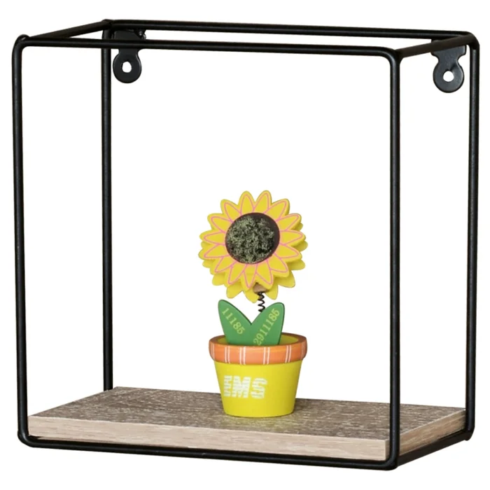 Nástěnná police GRARIS 30 cm – kov/dub, industriální styl
