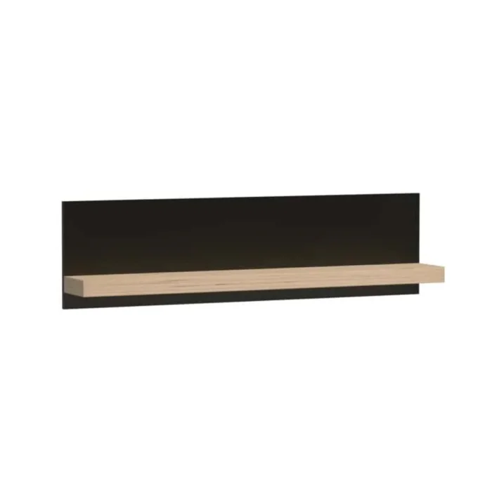 Nástěnná police KOLI C-9, 120 cm, dub artisan/černá