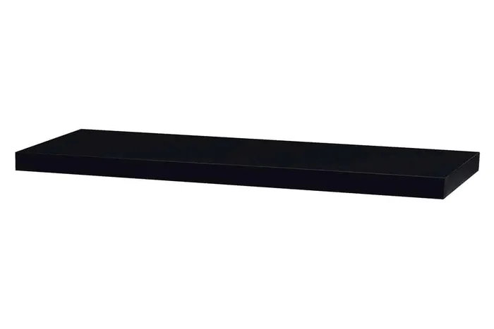 Nástěnná polička 80 cm P-005 BK, černá - vysoký lesk
