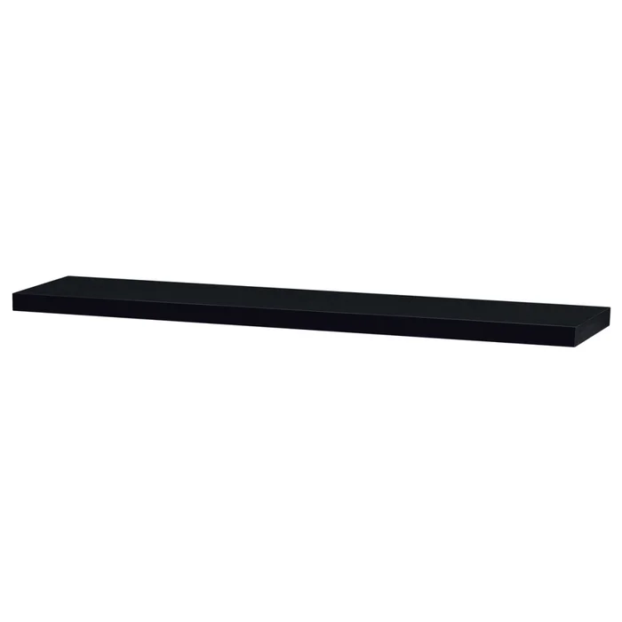 Nástěnná polička STEFAN 120 cm – černý vysoký lesk