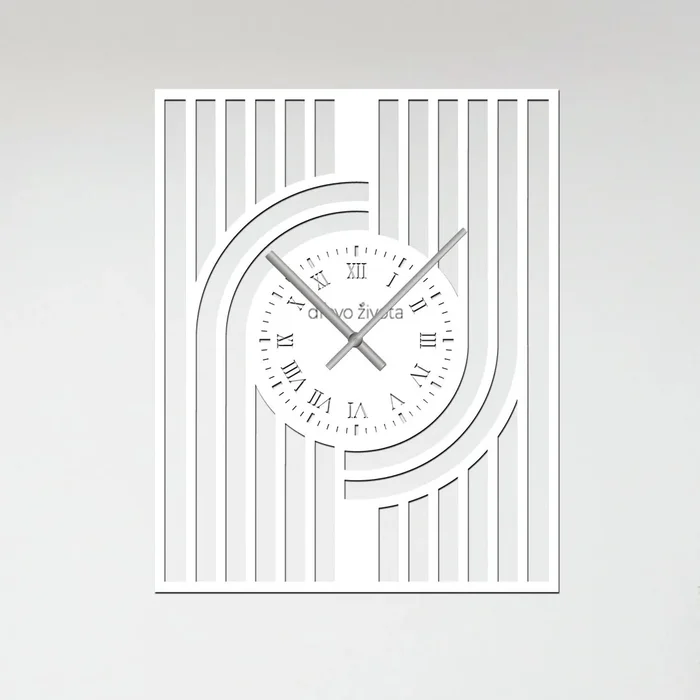 Nástěnné hodiny Gatsby z dřeva s Art Deco designem