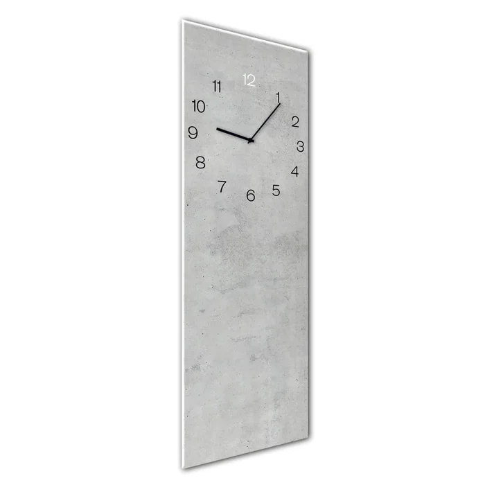Nástěnné hodiny Styler Glassclock Concrete 20x60 cm