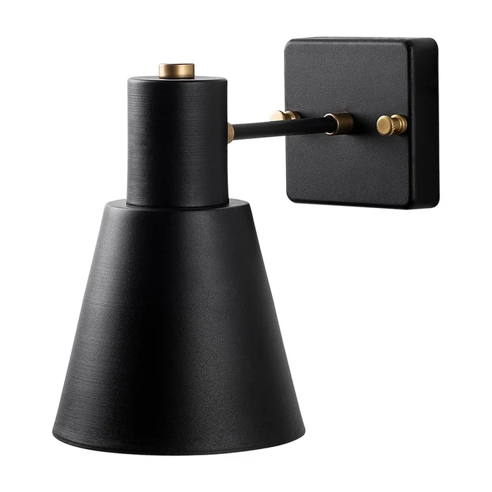 Nástěnné svítidlo Funnel černá a zlatá 14 cm