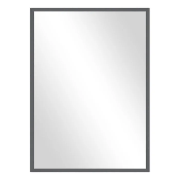 Nástěnné zrcadlo šedé 52x72 cm