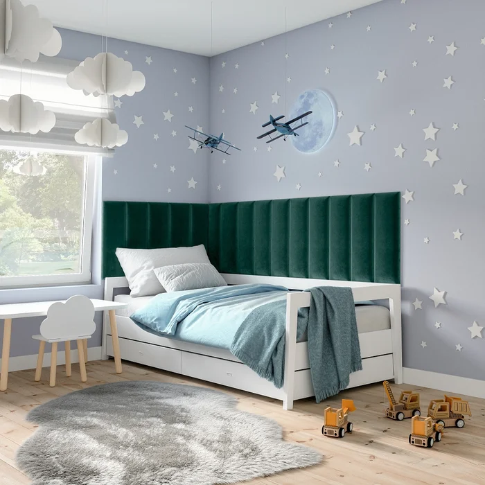 Nástěnný panel Mateo 300×60 cm, zelená