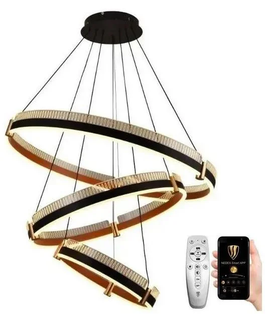 NEDES LED Stmívatelný lustr na lanku 240W s dálkovým ovladačem