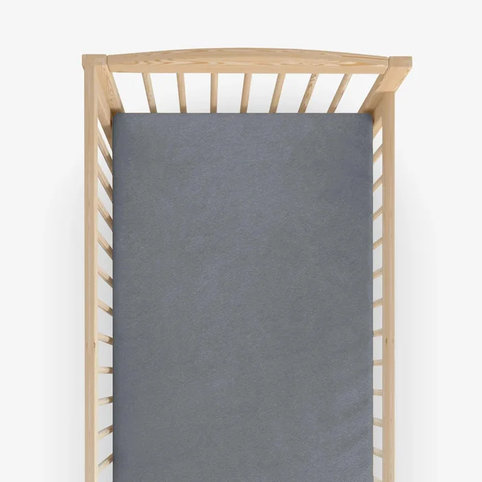 Nepropustné froté prostěradlo do dětské postýlky 60x120 cm šedé
