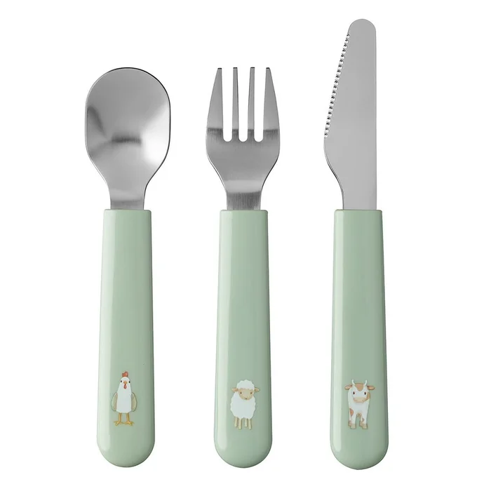 Nerezový dětský příbor Little Farm 3 ks – Mepal