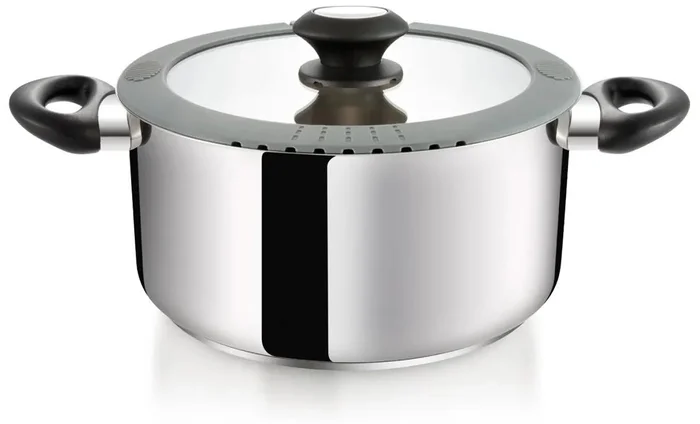 Nerezový kastrol s poklicí 24 cm, 5 l - SmartCOVER
