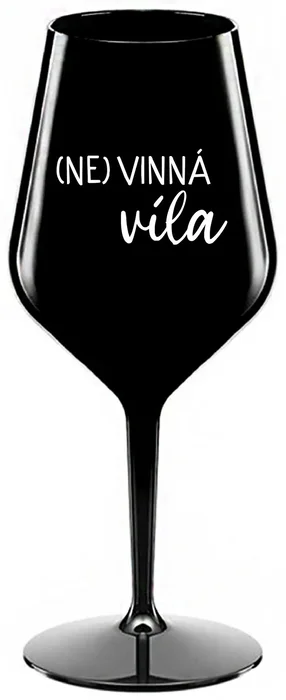 Nerozbitná černá sklenice na víno 470 ml