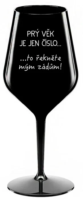 Nerozbitná černá sklenice na víno 470 ml