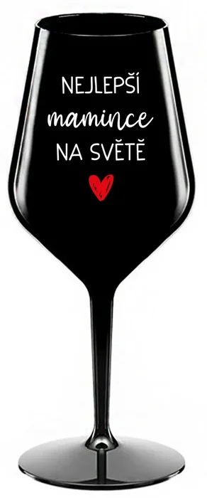 Nerozbitná černá sklenice na víno 470 ml