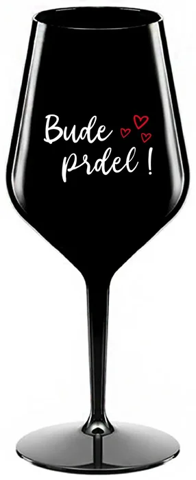 Nerozbitná černá sklenice na víno 470 ml