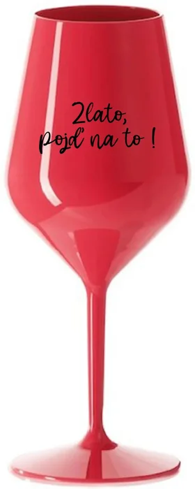 Nerozbitná červená sklenice na víno 470 ml