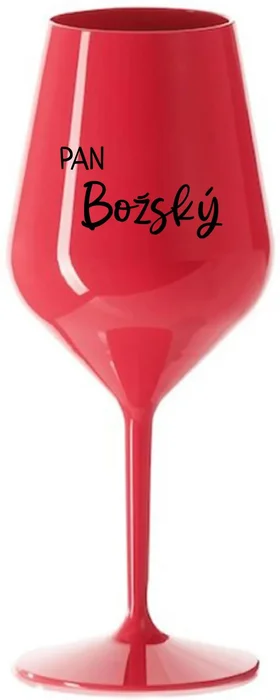 Nerozbitná červená sklenice na víno 470 ml