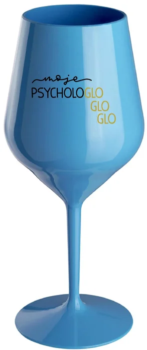 Nerozbitná modrá sklenice na víno 470 ml
