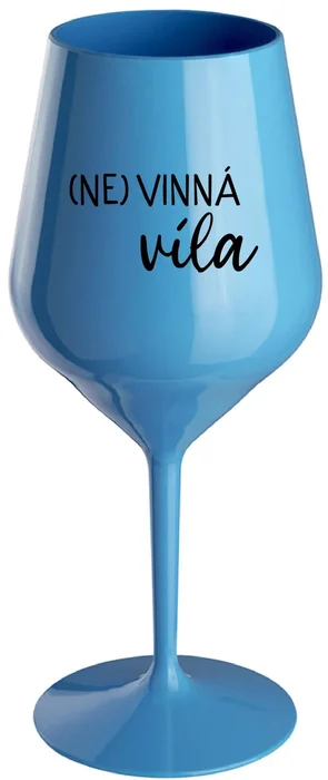 Nerozbitná modrá sklenice na víno 470 ml